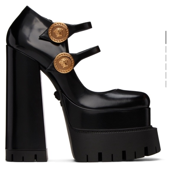 VERSACE Medusa Aevitas Platform Mary Janes Pump - Picture 11 of 15